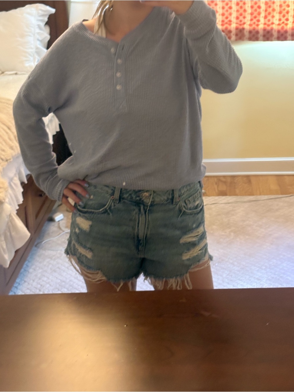 Garage High-Waist Denim Festival Shorts